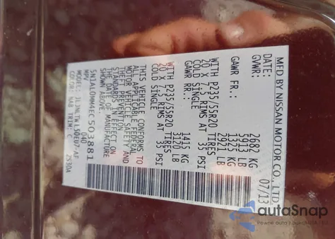 2014 Infiniti Qx60 z USA, uszkodzony, nr VIN 5N1AL0MM4EC503881